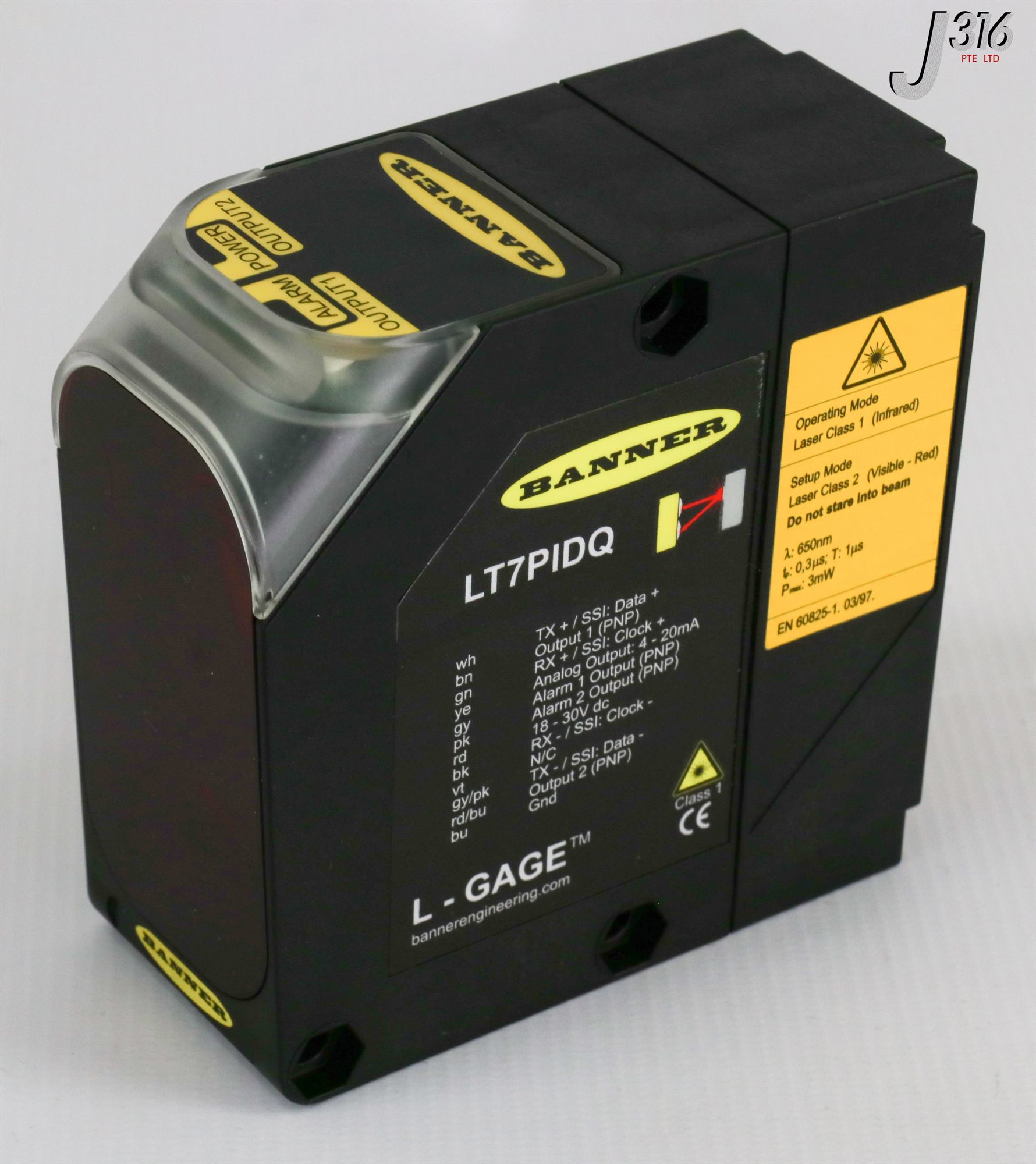 17918 BANNER 250 M RANGE TIME-OF-FLIGHT SENSOR, L-GAGE (NEW IN
